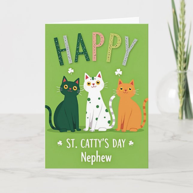 Carte de la Saint-Cattys pour neveu (Devant)