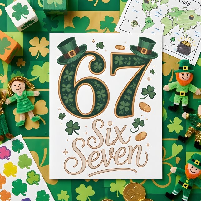Carte de la Saint-Patrick 67 Meme Enfants (Créateur téléchargé)