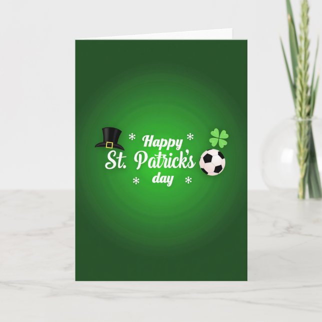 Carte de la Saint-Patrick à dégradé vert (Devant)