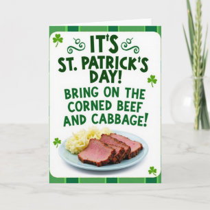 Carte de la Saint-Patrick au corned-beef