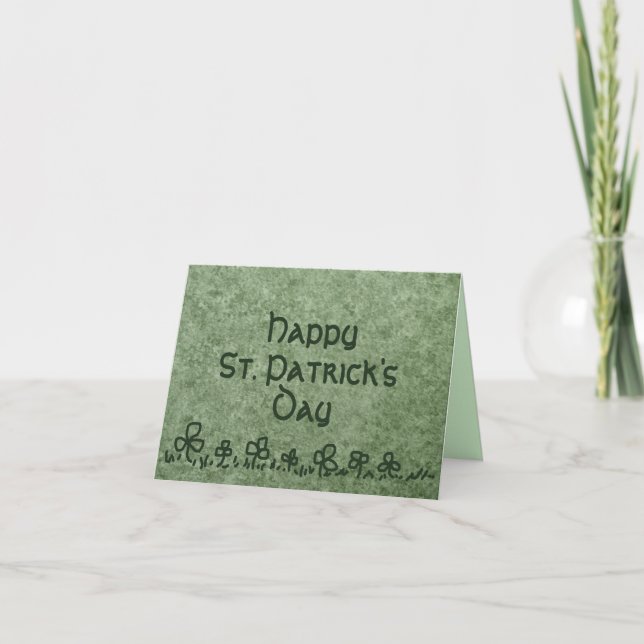Carte de la Saint-Patrick avec conception de bordu (Devant)