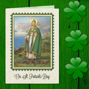 Carte de la Saint Patrick avec prière et vers à l'