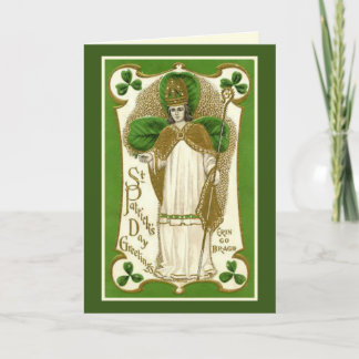 Carte de la Saint Patrick avec prière et vers à l'