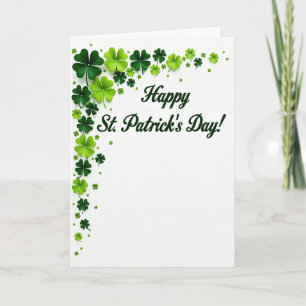Carte de la Saint-Patrick Chanceuse avec Trèfle