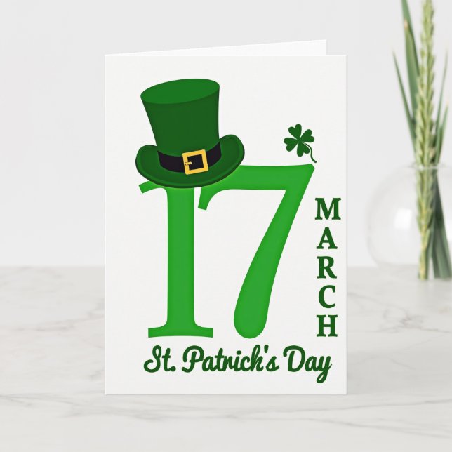 Carte de la Saint-Patrick Chanceux 17 (Devant)
