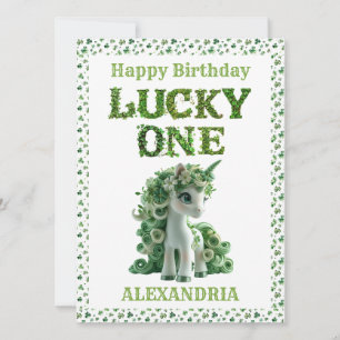 Carte de la Saint-Patrick Chanceux Licorne