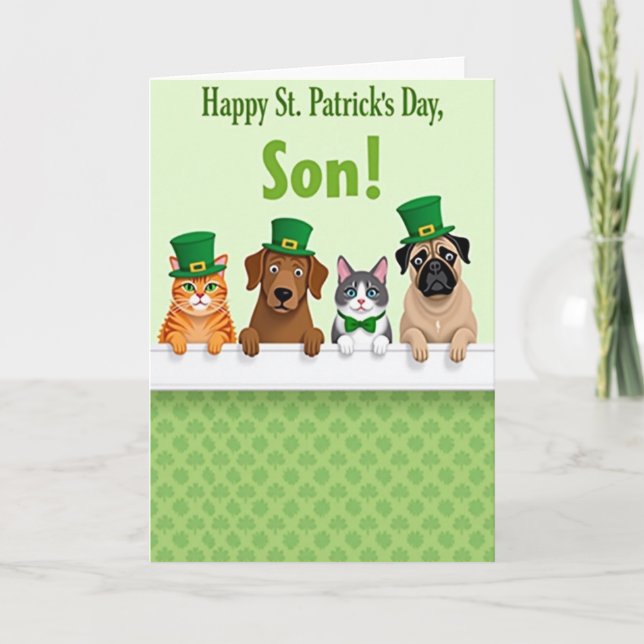 Carte de la Saint-Patrick Clover Friends (Devant)