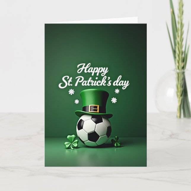 Carte de la Saint-Patrick de football Chanceux (Devant)