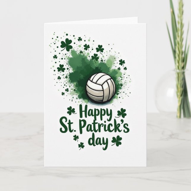 Carte de la Saint-Patrick de volley-ball (Devant)