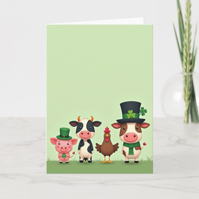 Carte de la Saint-Patrick des amis de la ferme (Devant)