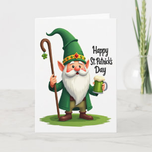Carte de la Saint-Patrick du gnome chanceux