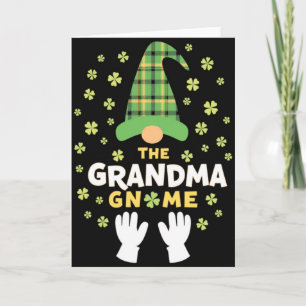 Carte de la Saint-Patrick Grand-mère Gnome Chanceu