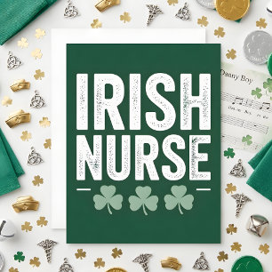 Carte de la Saint-Patrick Infirmière Irlandaise