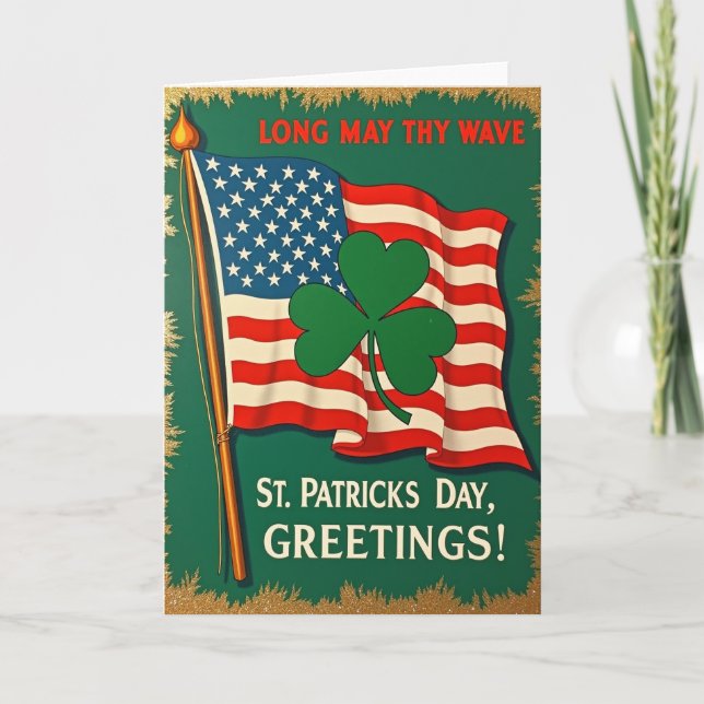 Carte de la Saint-Patrick irlandaise américaine (Devant)