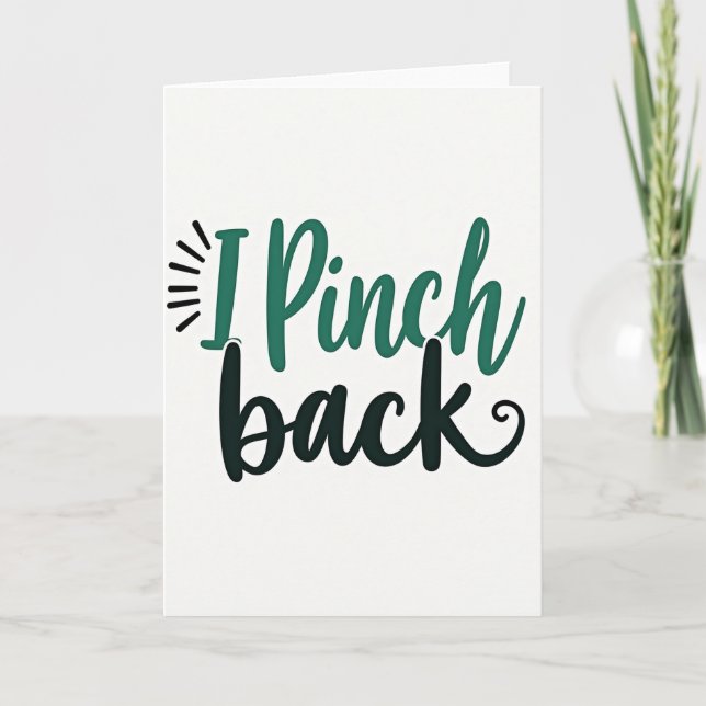 Carte de la Saint-Patrick « Je pince en retour » (Devant)
