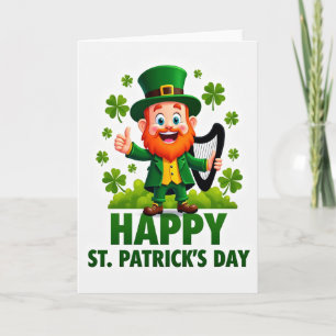 Carte de la Saint-Patrick Leprechaun Joyeuse