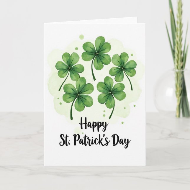 Carte de la Saint-Patrick Lucky Clovers (Devant)