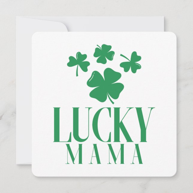 Carte de la Saint-Patrick Lucky Mama – Fête des Mè (Devant)