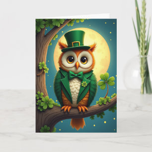 Carte de la Saint-Patrick Lucky Owl