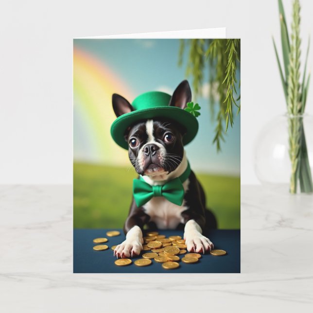Carte de la Saint-Patrick Lucky Terrier (Devant)