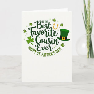Carte de la Saint-Patrick motif chanceux