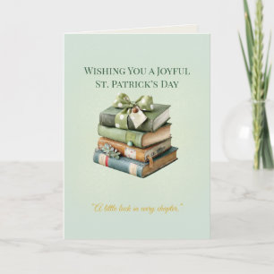 Carte de la Saint-Patrick - Pile de livres - Chanc