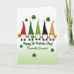 Carte de la Saint-Patrick Pot d'Or Gnome