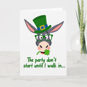 Carte de la Saint-Patrick pour Âne Chanceux
