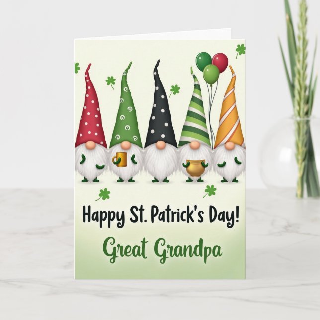 Carte de la Saint-Patrick pour arrière-grand-père  (Devant)