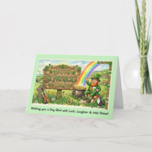 Carte de la Saint-Patrick pour chanceux Lutin