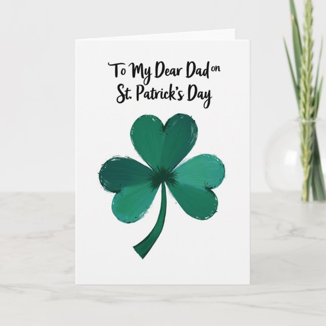 Carte de la Saint-Patrick pour cher Papa (Devant)