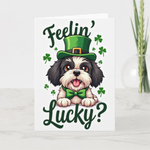 Carte de la Saint-Patrick pour chiot chanceux