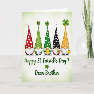 Carte de la Saint-Patrick pour frère Gnome Chanceu