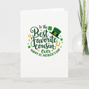 Carte de la Saint-Patrick pour le meilleur cousin