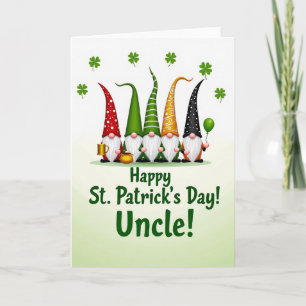 Carte de la Saint-Patrick pour l'oncle avec des lu