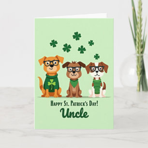 Carte de la Saint-Patrick pour l'oncle chiens