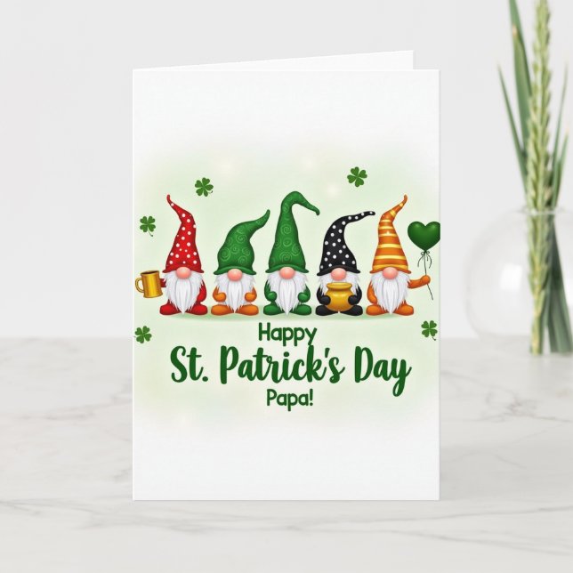 Carte de la Saint-Patrick pour Papa Gnome (Devant)