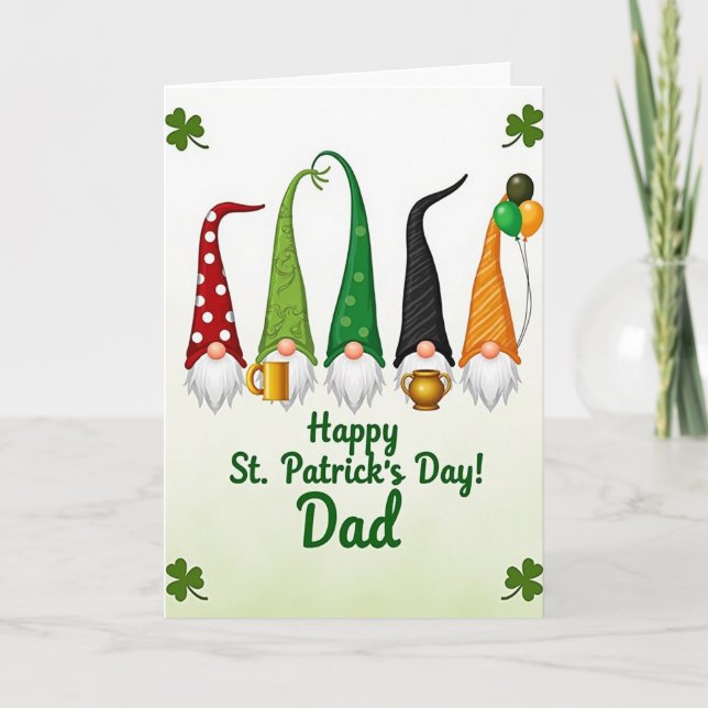 Carte de la Saint-Patrick pour Papa Gnome (Devant)