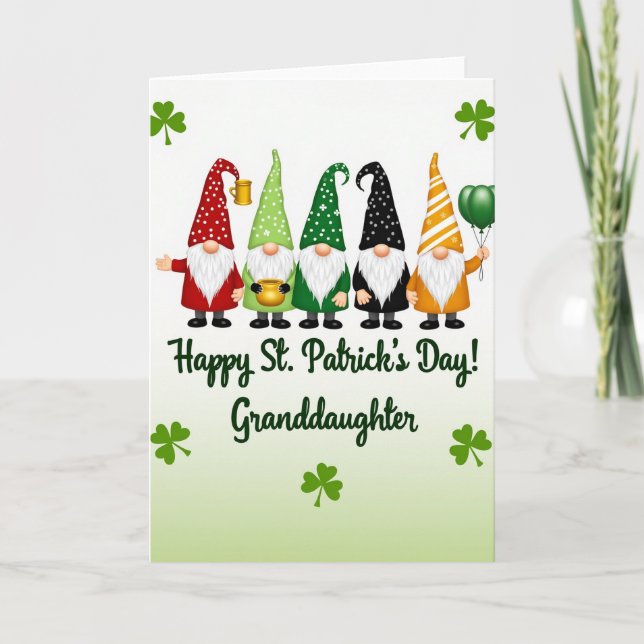 Carte de la Saint-Patrick pour petite-fille (Devant)