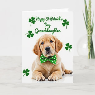 Carte de la Saint-Patrick pour petite-fille avec c