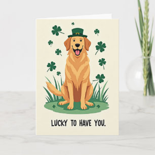 Carte de la Saint-Patrick pour Retriever Chanceux