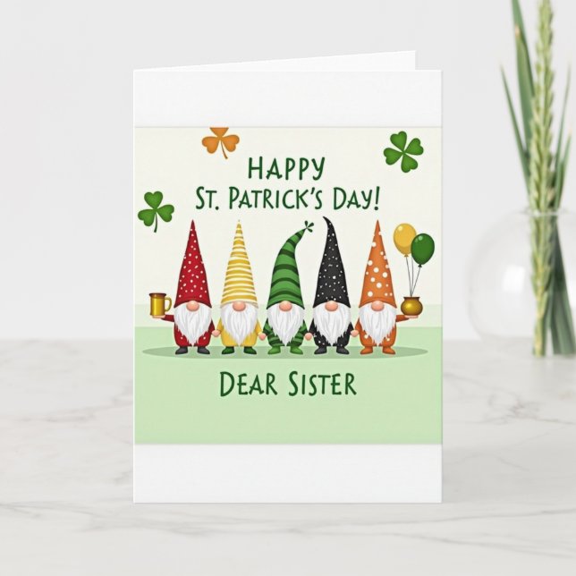 Carte de la Saint-Patrick pour sœur (Devant)