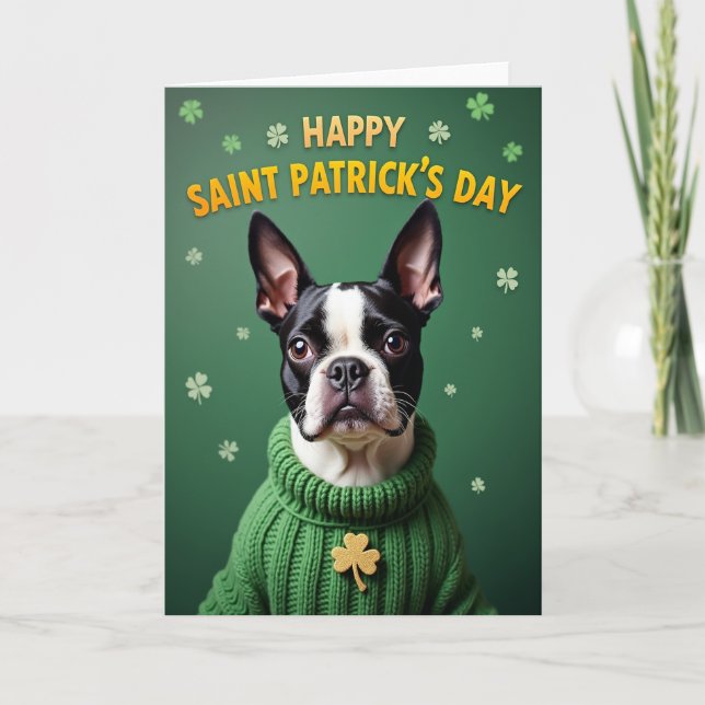 Carte de la Saint-Patrick pour Terrier Shamrock d' (Devant)
