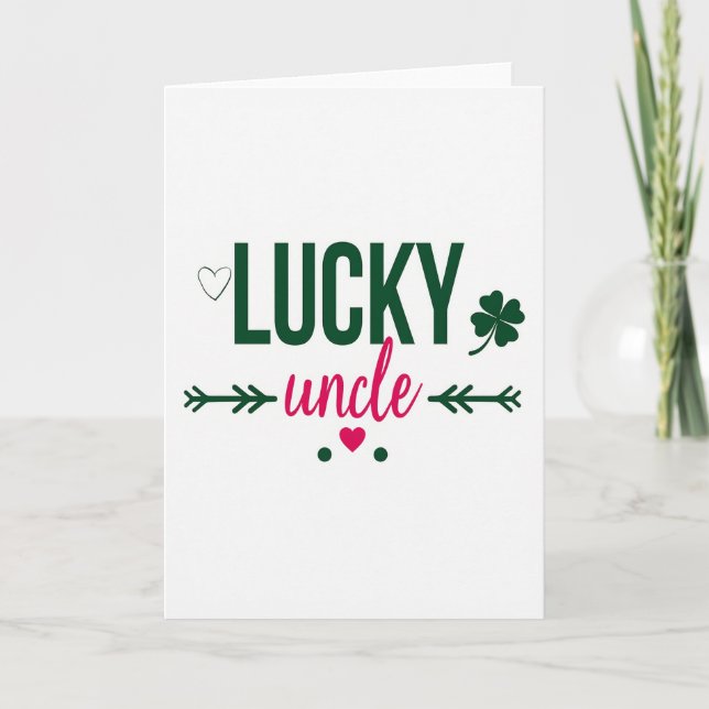 Carte de la Saint-Patrick pour un oncle chanceux (Devant)