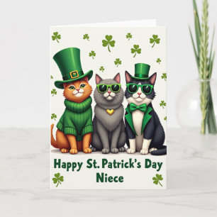 Carte de la Saint-Patrick pour une nièce avec des 