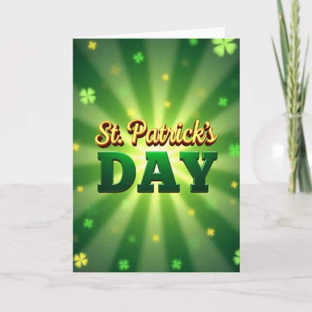 Carte de la Saint-Patrick remplie de chance (Devant)