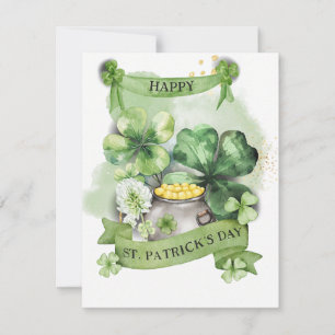 Carte de la Saint-Patrick Shamrock Chanceux