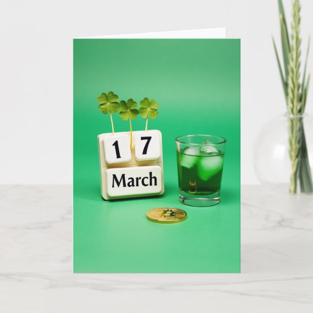 Carte de la Saint-Patrick verte du 17 mars (Devant)