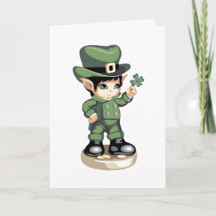 Carte de la Saint Patrick ."Voir un trèfle"
