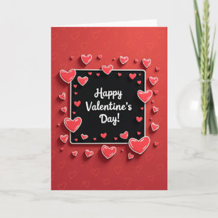 Carte de la Saint-Valentin 3D coeurs